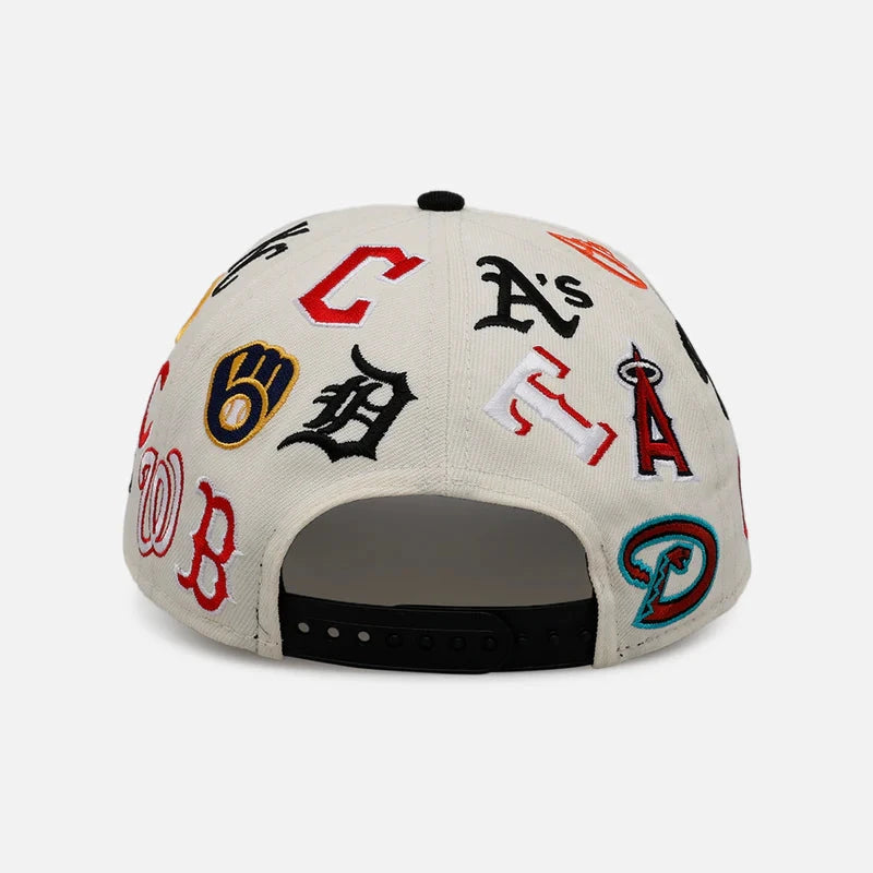New Era 9forty A Frame MLB All Over White and Black