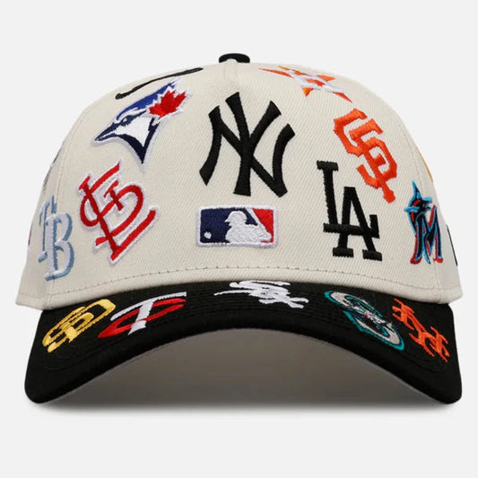 New Era 9forty A Frame MLB All Over White and Black