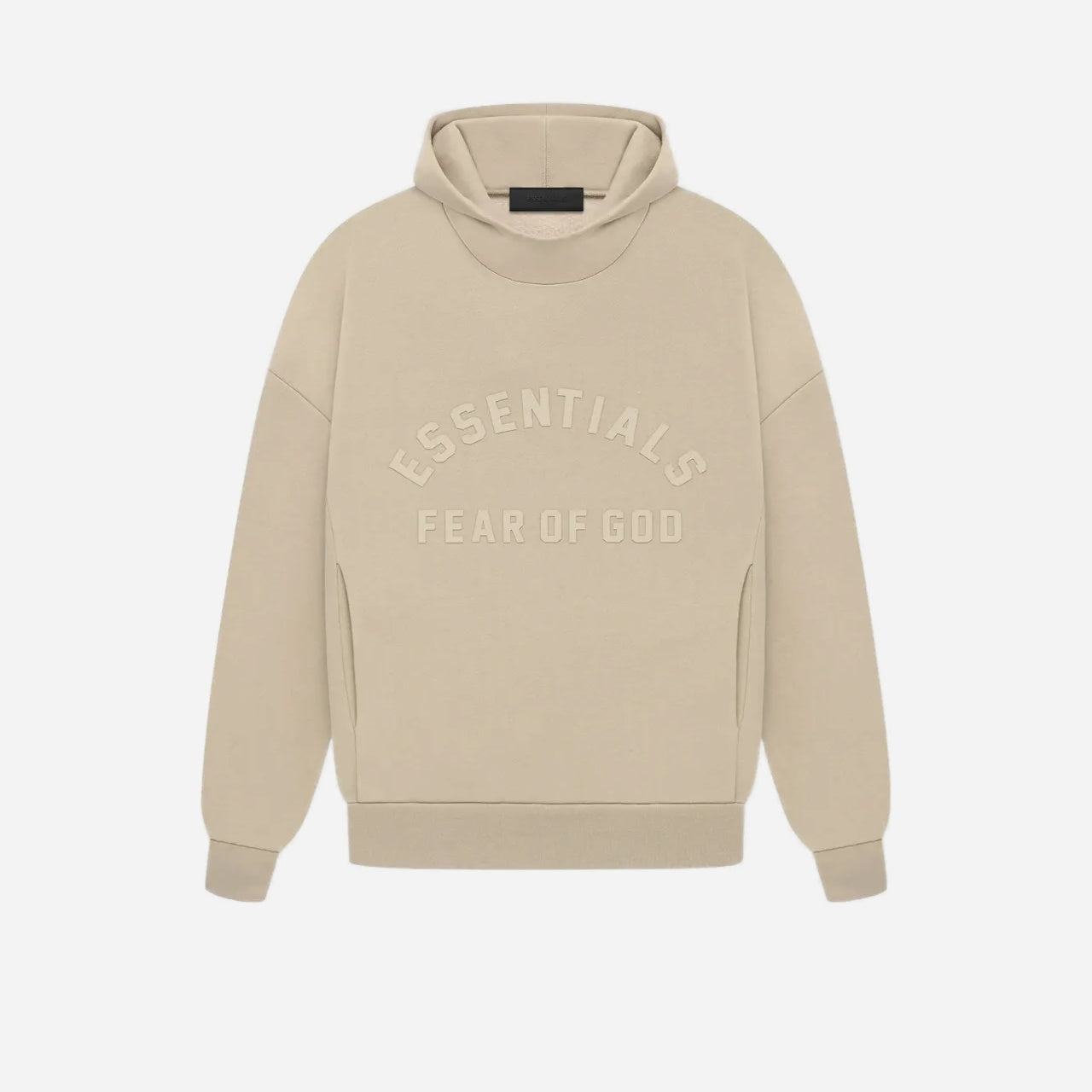 Essential Fear of God Hoodie Logo Beige