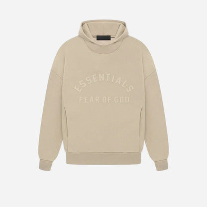 Essential Fear of God Hoodie Logo Beige