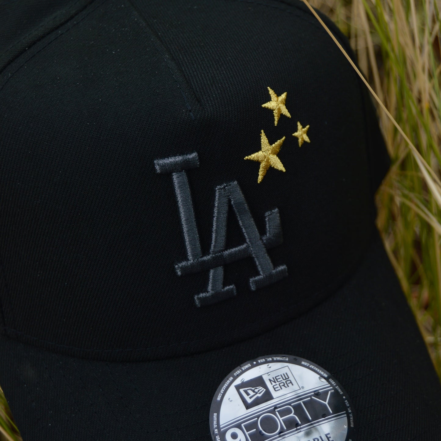 New Era 9forty A Frame Los Angeles Dodgers Black Gold Stars