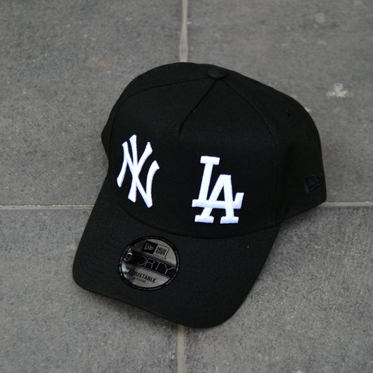 New Era 9forty NY x LA Dual Logo Black