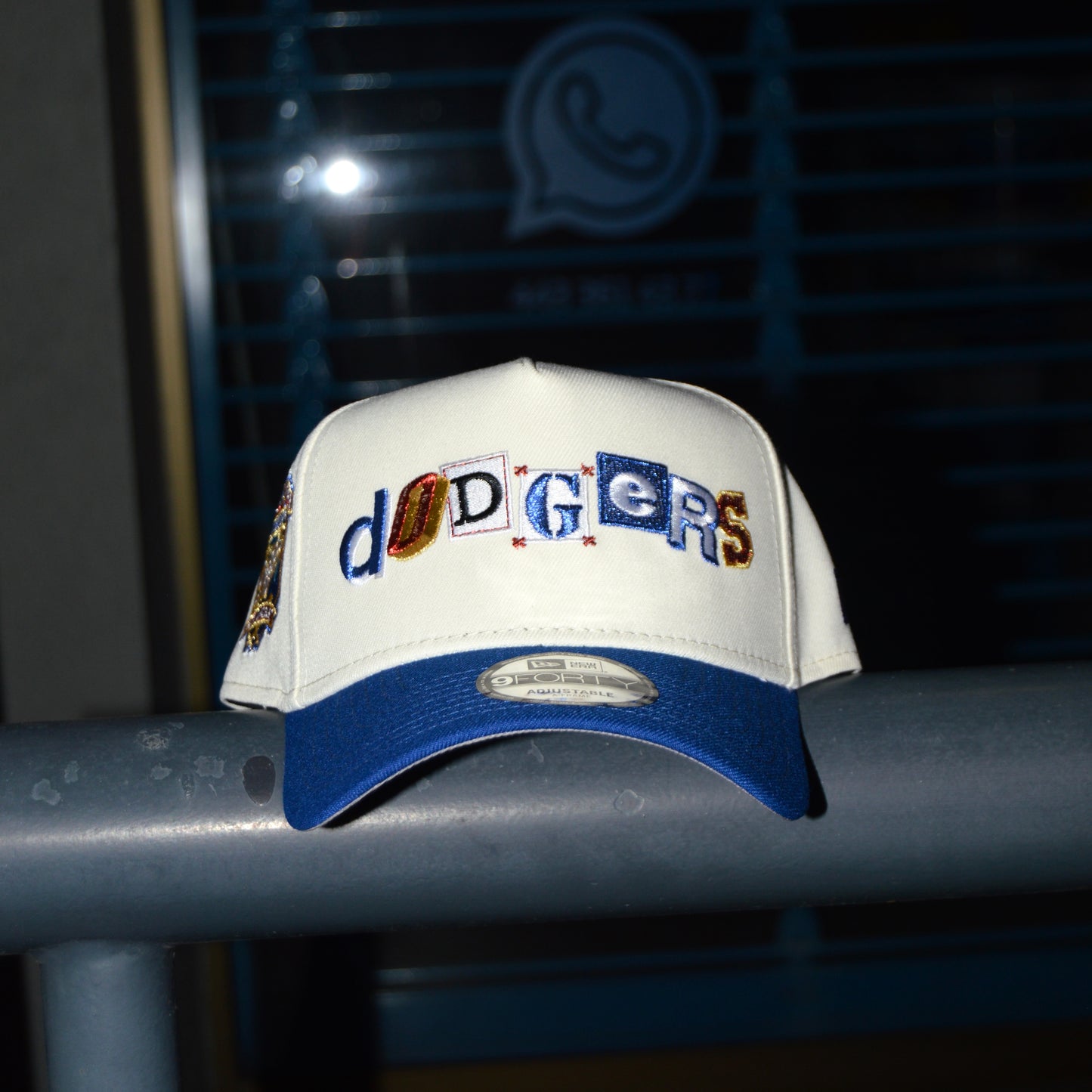 New Era 9forty A Frame Los Angeles Dodgers Script Chrome