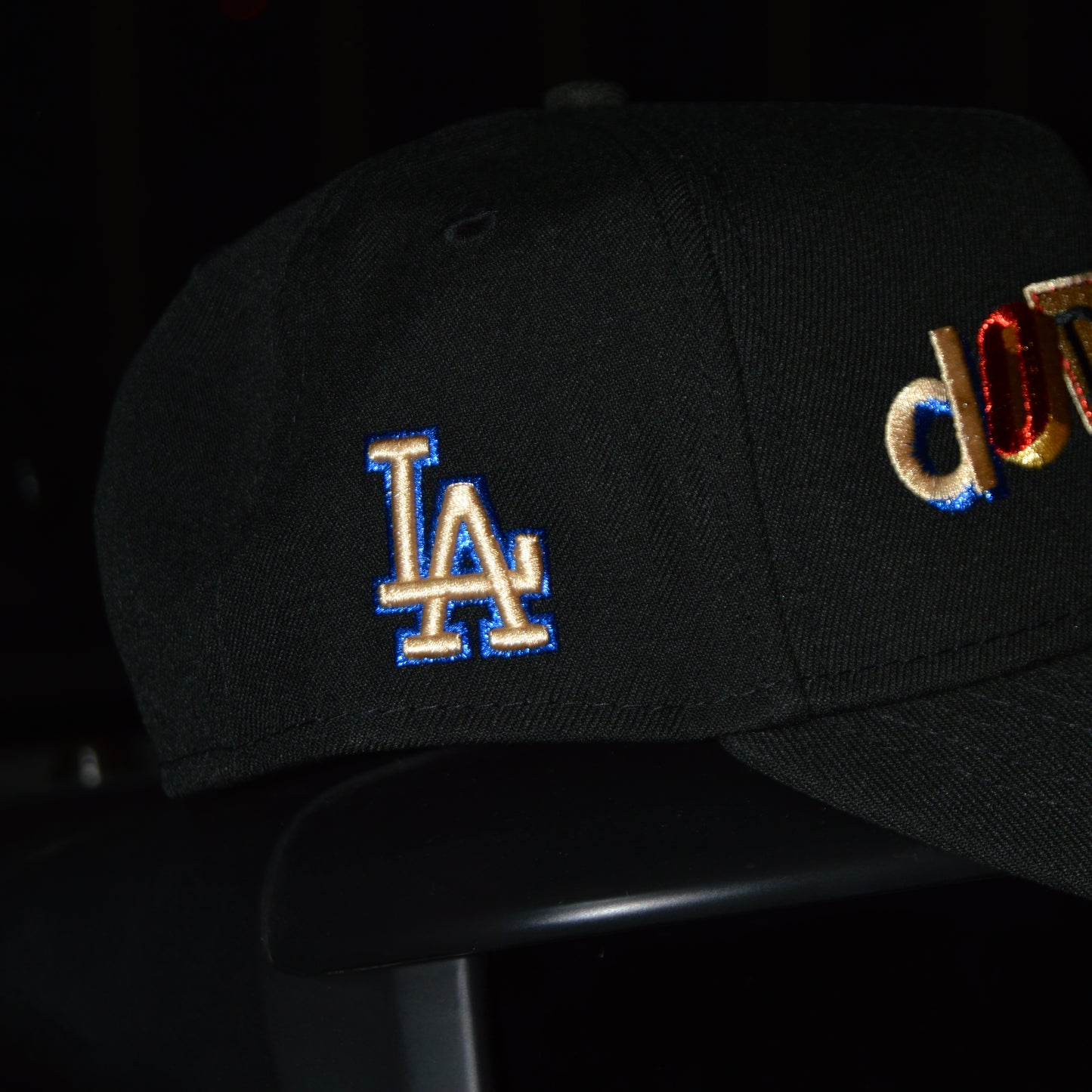 New Era 9forty A Frame Los Angeles Dodgers Script Chrome Black