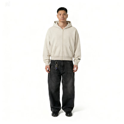Essential Fear Of God Hoodie Zip White