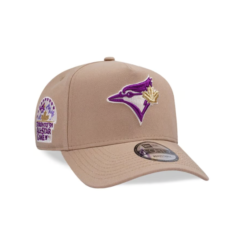 New Era 9forty A Frame Toronto Blue Jays Camel Grape