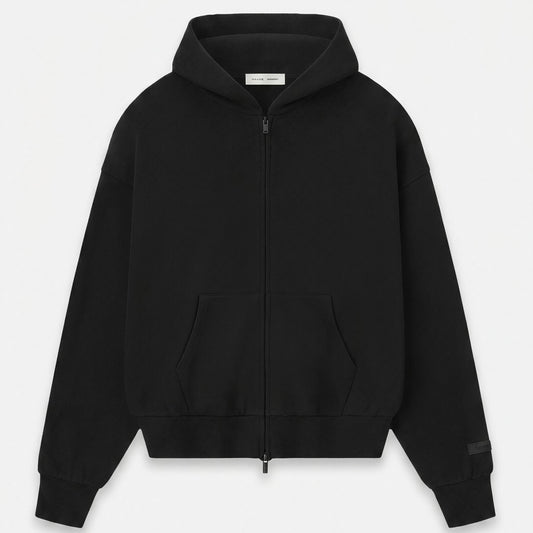 Essential Fear Of God Hoodie Zip Black